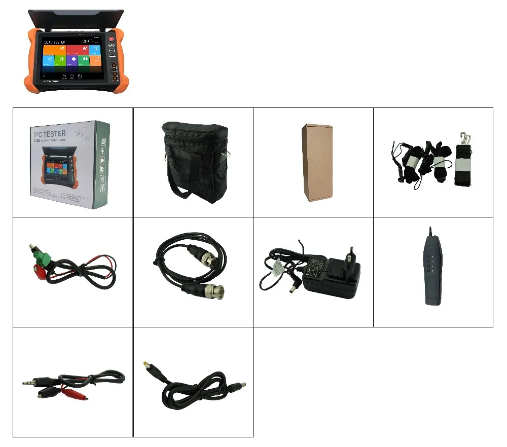 

8 inch 4K H.265/H264 CCTV Tester HD IP Camera Tester Support Video Level Meter Cable Tracer RJ45 TDR Cable Analog SDI IPC Tester