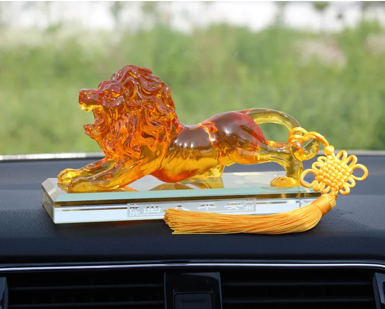 20CM LARGE # OFFICE HOME CAR SHOP EFFICACIOUS FENG SHUI TALISMAN PROTECTION MONEY DRAWING 3D CRYSTAL LION SCULPTURE ART STATUE | Дом и сад