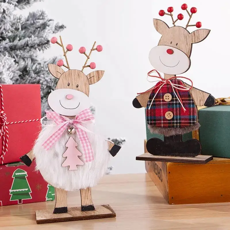 

Christmas Decorations Wooden Deer Ornaments Christmas Deer Dolls Desktop Ornaments Christmas Gifts Christmas Scene Layout