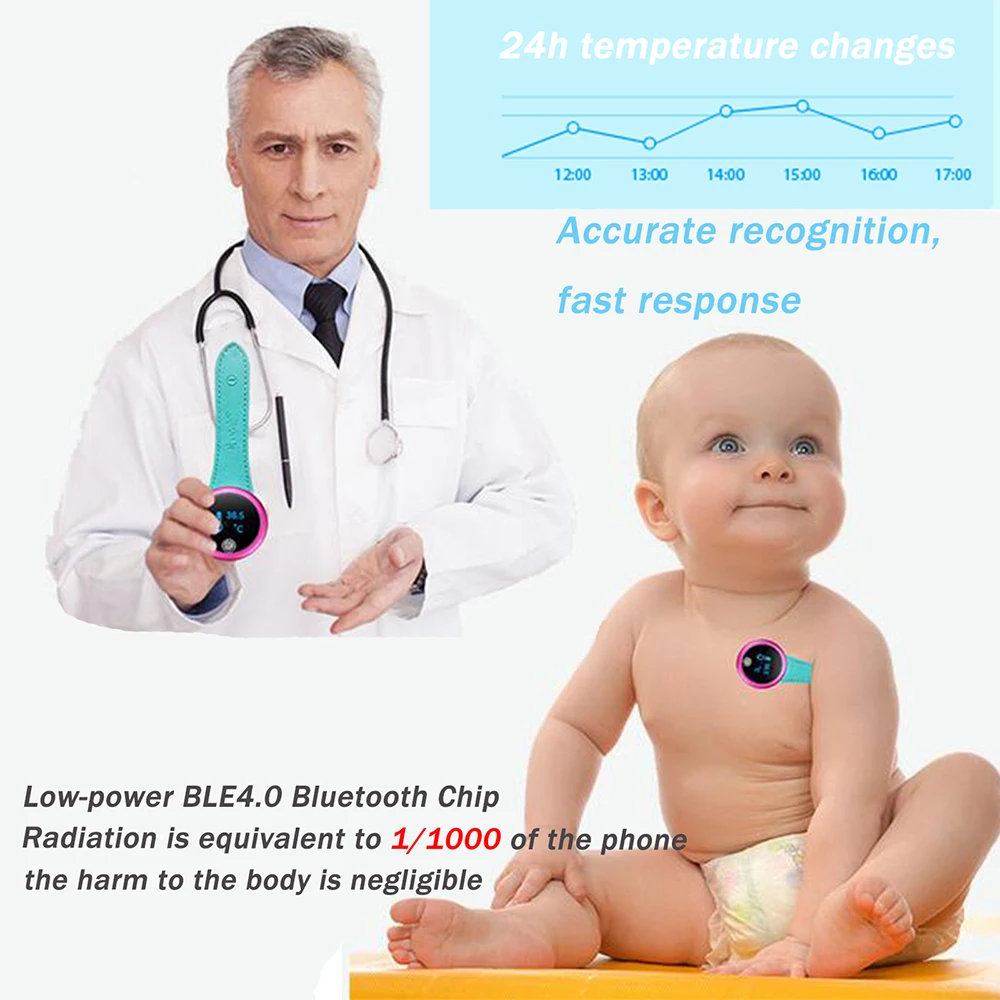 Умные часы с термометром в режиме реального времени монитор непрерывной