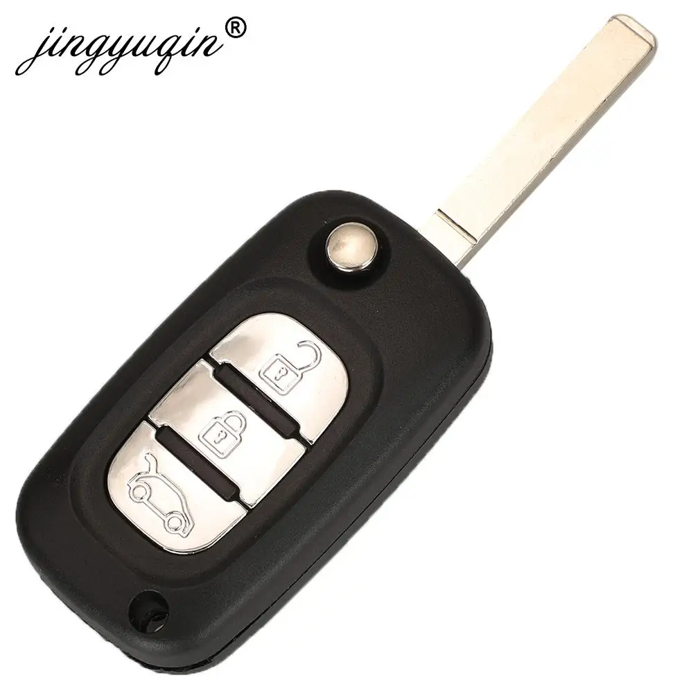 Jingyuqin 2/3BT Filp Чехол для автомобильного ключа дистанционного управления Renault Fluence Clio