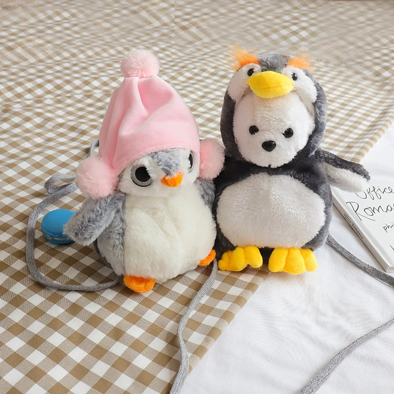 Candice guo! Симпатичная плюшевая игрушка милая Кепка с большими глазами пингвин