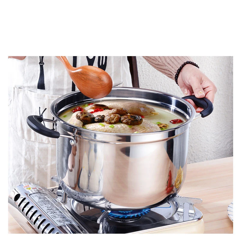 Кастрюля для супа из нержавеющей стали кастрюля приготовления пищи с большой