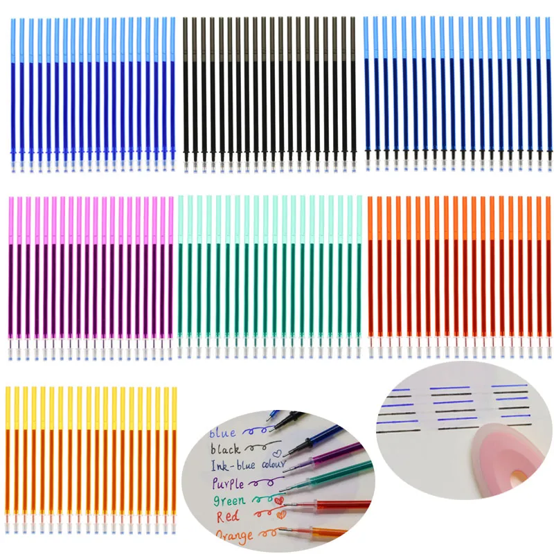 20 шт./упак. стираемая гелевая ручка 0 5 мм синий/черный/фиолетовый/темно