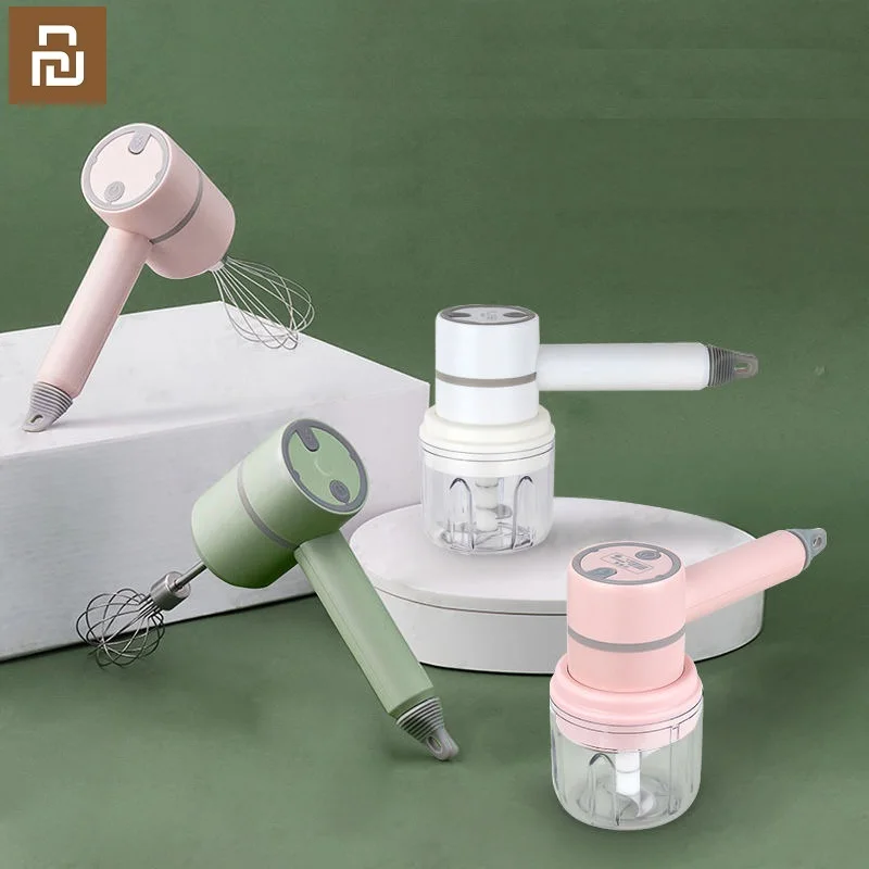 

New Xiaomi Youin Multi-Function Wireless Household Hand Mixer USB Charge Food Processor Blender Mini Whisk Ware Baking Supplies