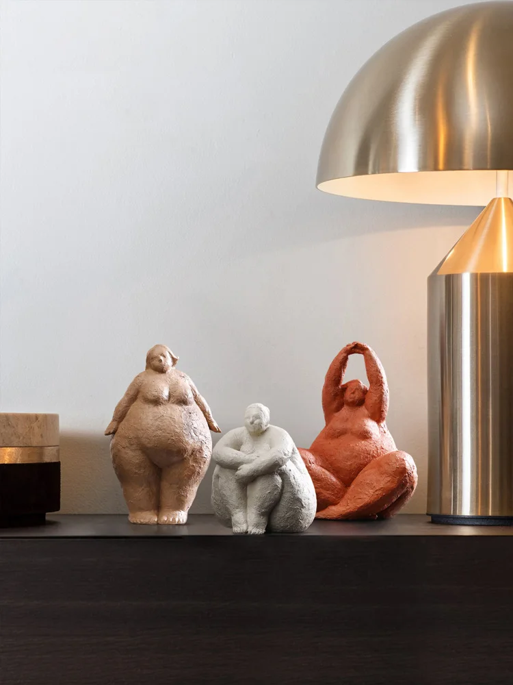 

Скандинавская креативная фигурка йоги, скульптура, абстрактные фигурки полных леди, Современная полная леди, статуэтка для офиса, книжный ш...