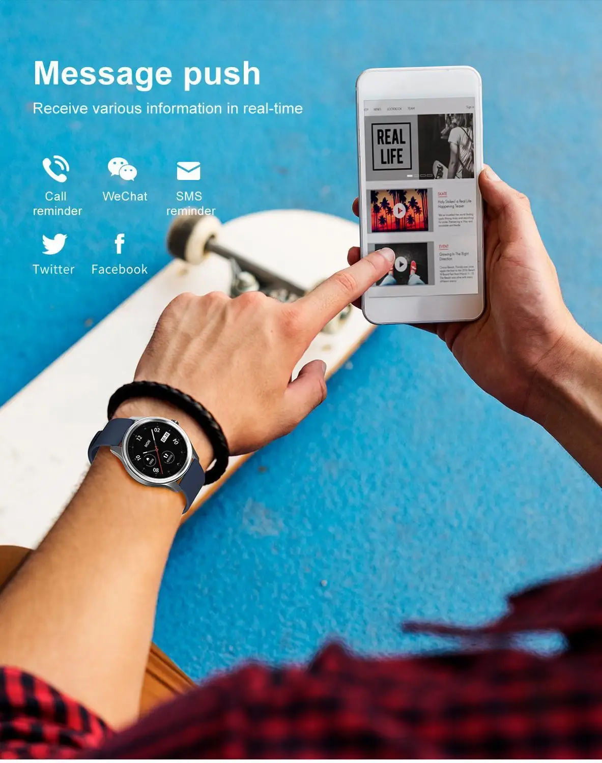 Мужские Смарт часы с фитнес трекером DT55 измерение кровяного давления и кислорода