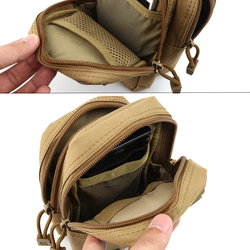 

1 Pcs Multifunction Molle Bags Outdoor Waist Bag & 4 Pcs Sports Sweat-Absorbent Headband