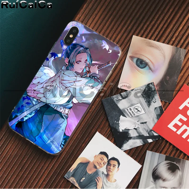 RuiCaiCa Demon Slayer Kimetsu No Yaiba рукоделие принт рисунок чехол для телефона iPhone 8 7 6S Plus X XS MAX 5 5S SE XR 11 11pro