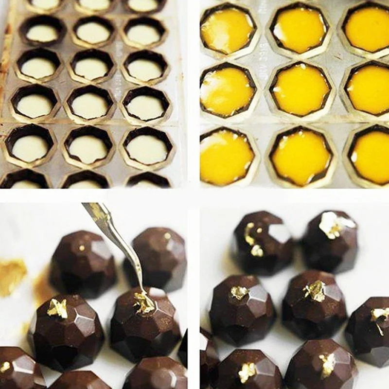 

4 Pack Polycarbonate Chocolate Mold Candy Making Molds,Diamond Shaped Tray for Jelly,Truffle,Sweets,Bonbons,Cookies