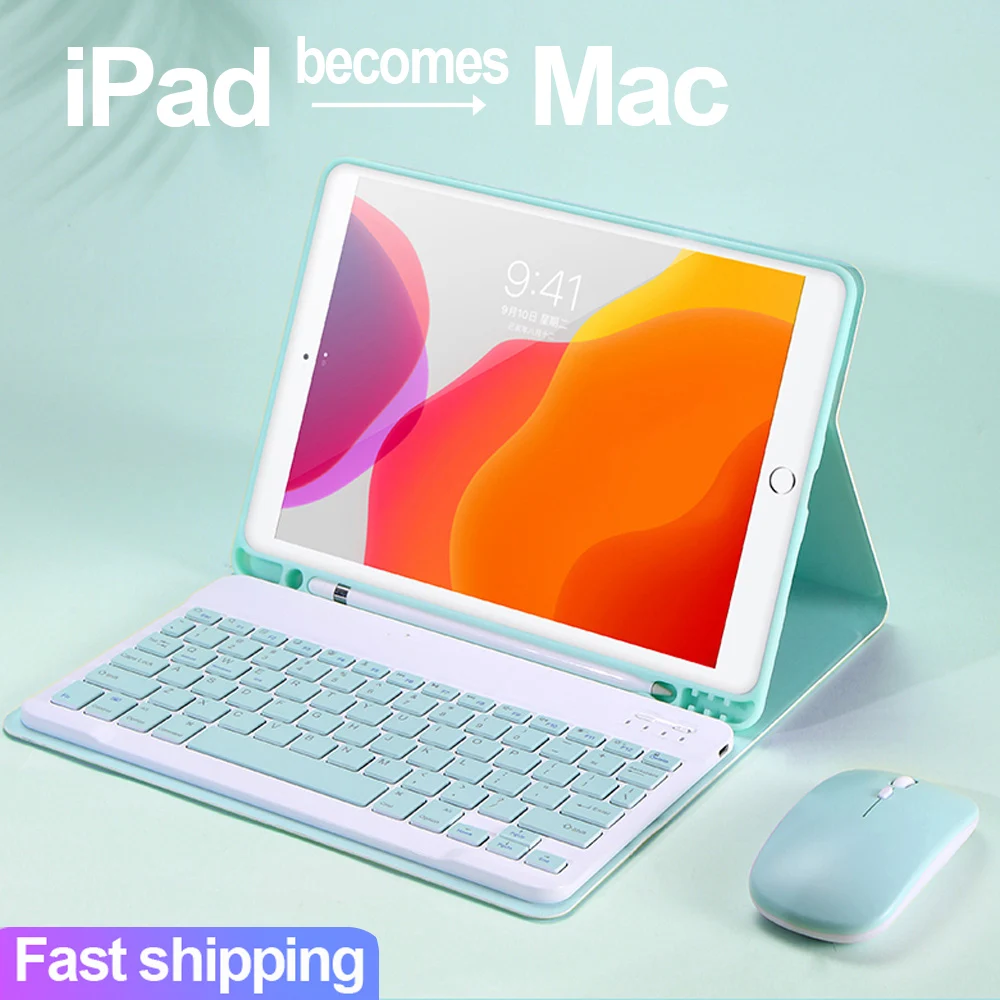 Чехол для iPad Pro 11 9 7 10 5 Air 1 2 3 5th 6th 7th Generation Bluetooth мышь клавиатура чехол 2017 2018 2019