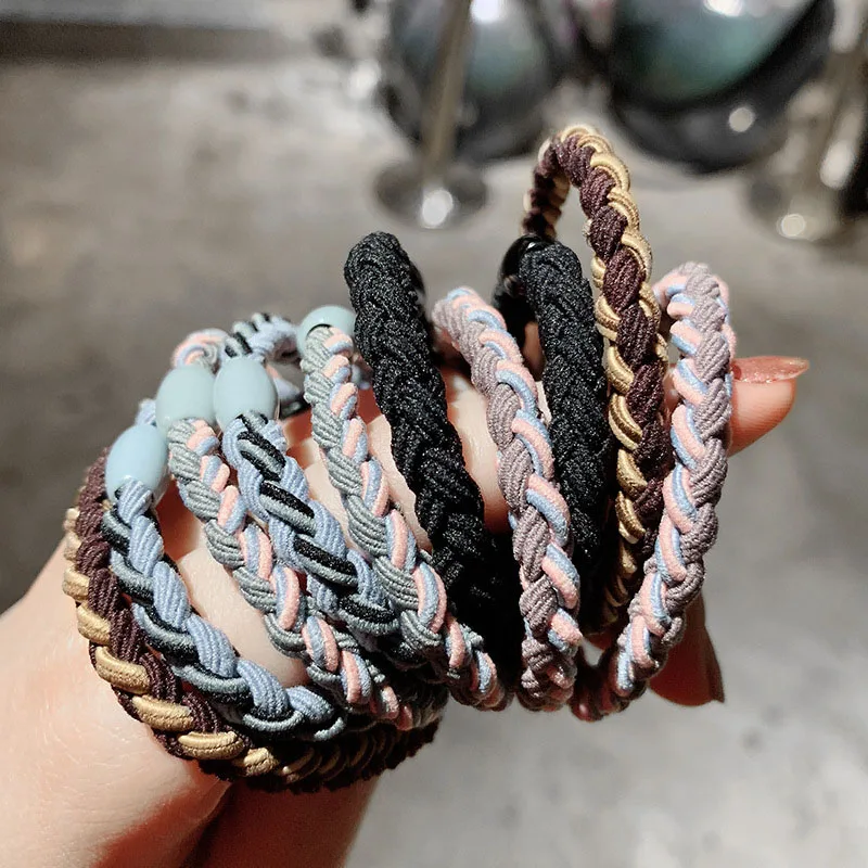 

10pcs Hair Band Rope Simple Elastic Hairs Accessories Headdress Rubber Band Women Girls Styling Hair Ropes Headwear