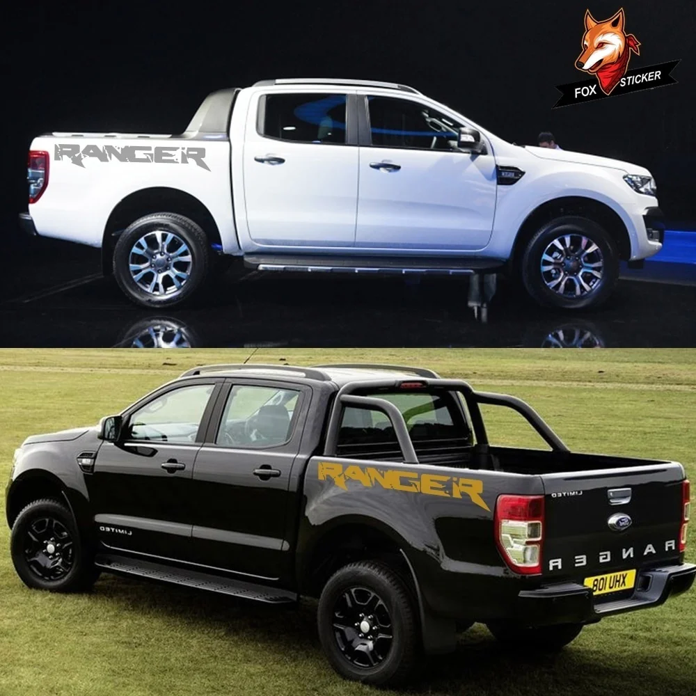 

2Pcs Vinyl Film Auto Sports Styling Decals Automobile Car Side Stickers Trunk Decoration Car Accessories For Ford Ranger