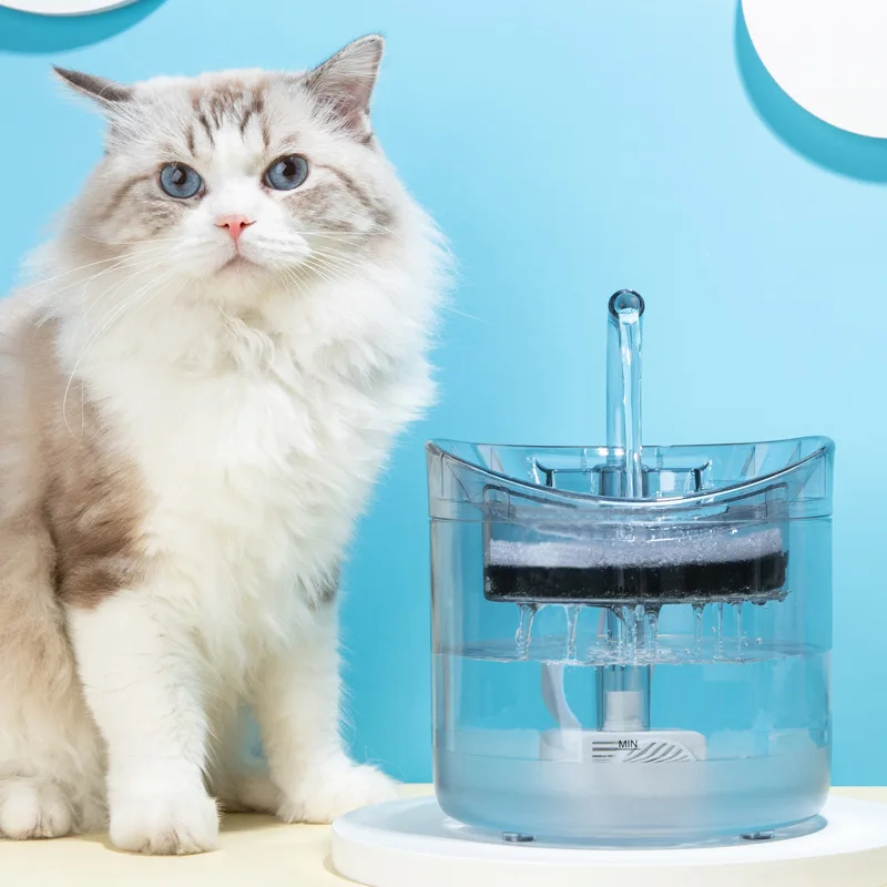 

2L Automatic Cat Water Fountain Filter Sensor Drinker With Faucet Dog Water Dispenser For Cats Pet Drinking Bowl Filter Feeder