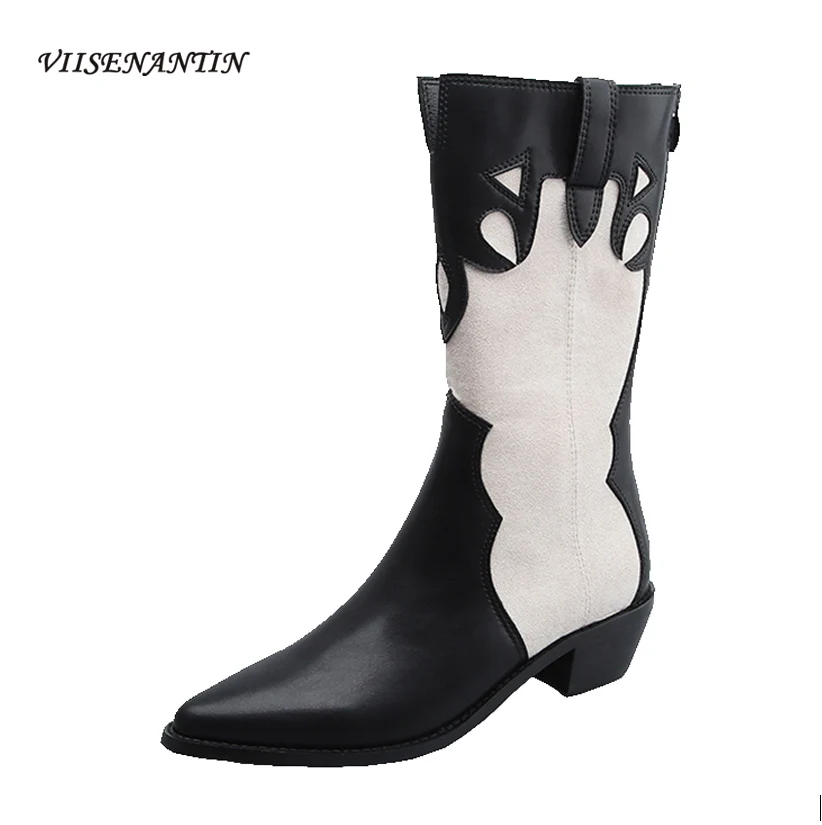 

Ботинки Челси с острым носком, на молнии сзади, средней высоты