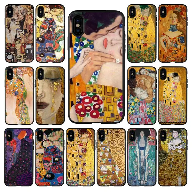 

YNDFCNB Gustav Klimt Phone Case for iphone 13 11 12 pro XS MAX 8 7 6 6S Plus X 5S SE 2020 XR cover