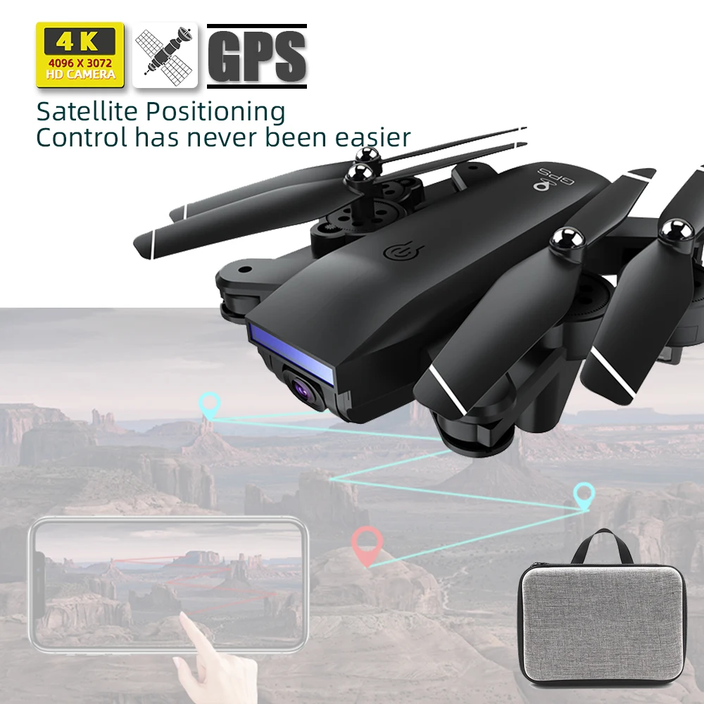 Квадрокоптер Дрон 4K игрушки quadrocopter с камерой GPS Профессиональный rc вертолет