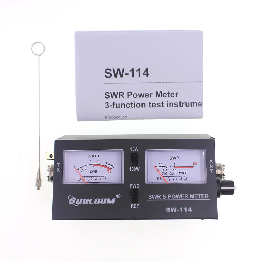 Surecom SW 114 SWR/RF/измеритель напряженности поля Тесты Мощность метр для родственников