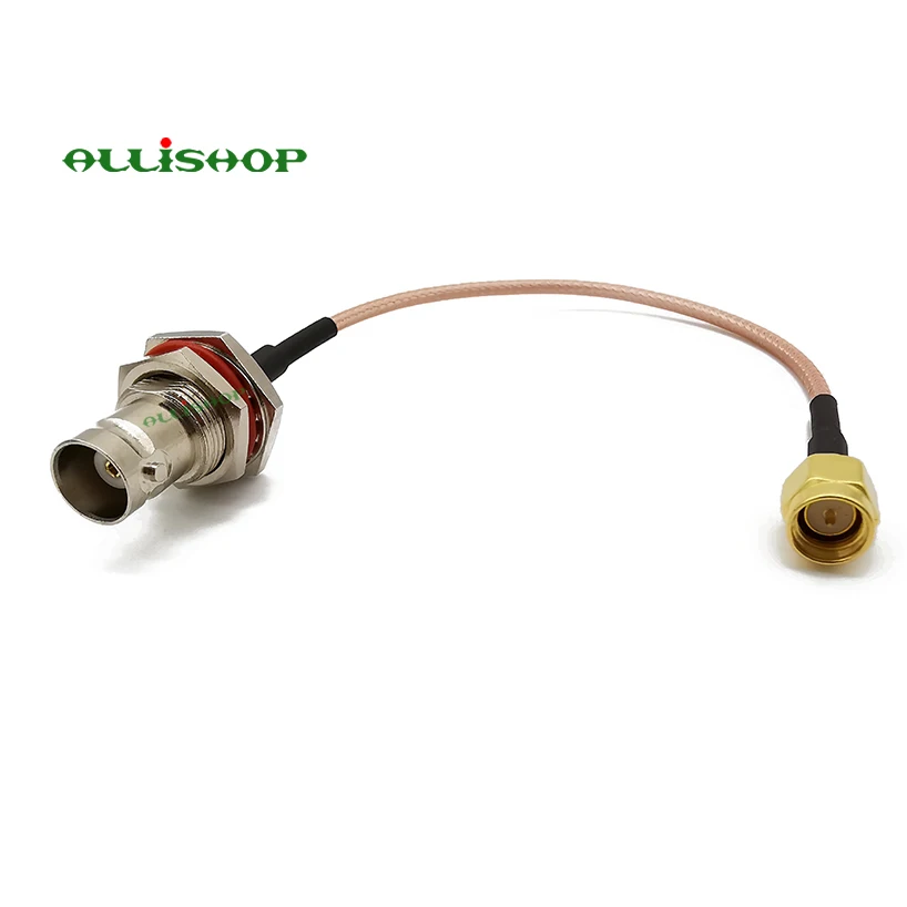 ALLISHOP 15 см SMA штекер BNC Женский переборка RF коаксиальный кабель сборка BNC разъем SMA штекер RG316 коаксиальный кабель# Rocheuk