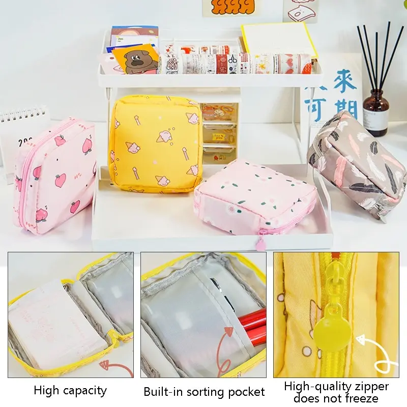 Новая портативная водонепроницаемая сумка для хранения тампонов милые