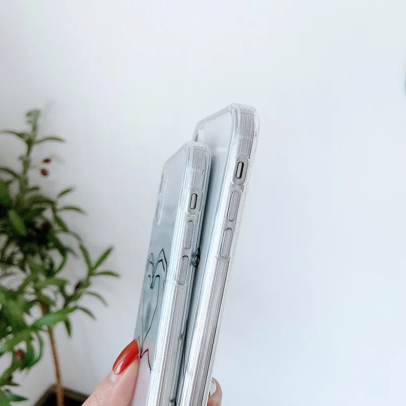 

Funny Abstract Art Lines Fashion Phone Cases Cartoon Women Cover For iphone 12 11 12MINI 12PRO MAX 7 8 Plus XR X XS MAX Coque