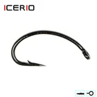 ICERIO 100 шт. крючок для вязания мух Нимфа Жук креветки Скад куколки личинки Caddis мухи для рыбной ловли крючков #8  #16