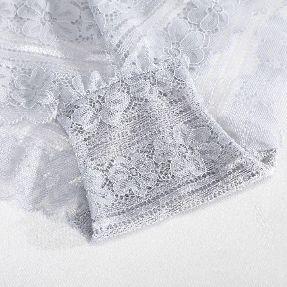 

LEVAO Sexy Women Transparent Lace Panties Seamless Breathable Ladies Low Waist Briefs Female Hollow Out Underpants Lingerie