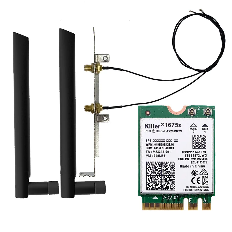 Новая беспроводная сетевая карта Killer 1675x Wi-Fi 6e Intel AX210 AX210NGW killer1675x обновленная Bluetooth