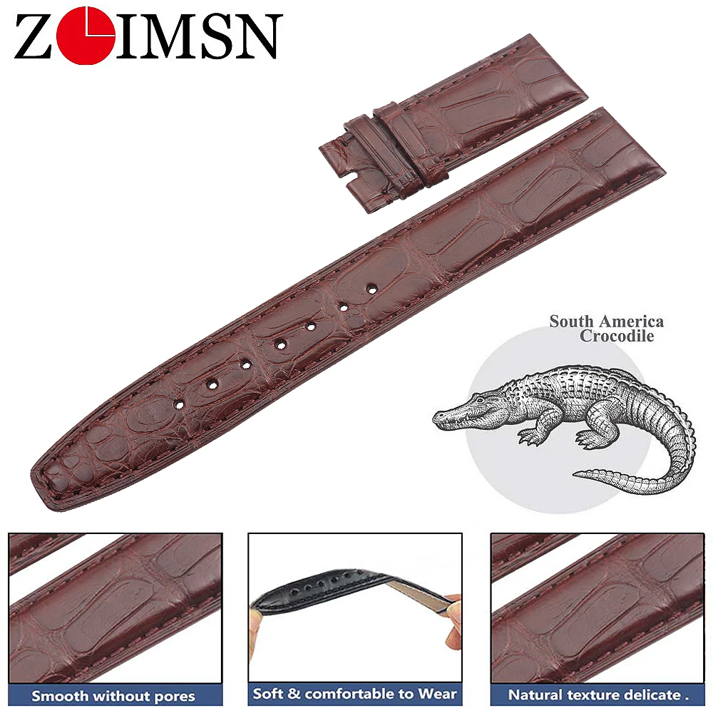 ZLIMSN ремешок из крокодиловой кожи ручная работа индивидуальный заказ часы с