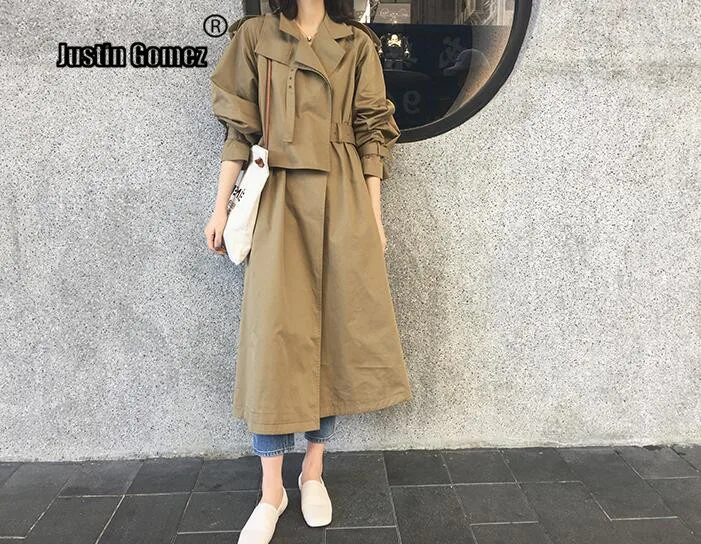 2020 Новый французский дизайн Женский Тренч пальто с поясом наивысшего качества