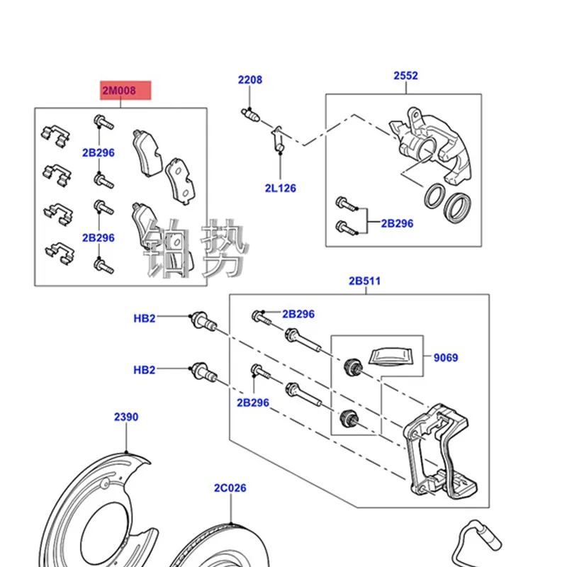 

Car Repair kit-brake caliper brake pad 2013-lan dro verr ang ero ver ran ger ove rsp ort rear brake pad hub brake parking pad