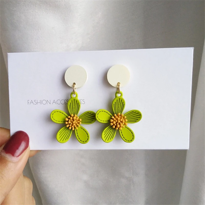 Модные и свежие серьги в виде богини цветов гвоздики стиле чистой леди украшение