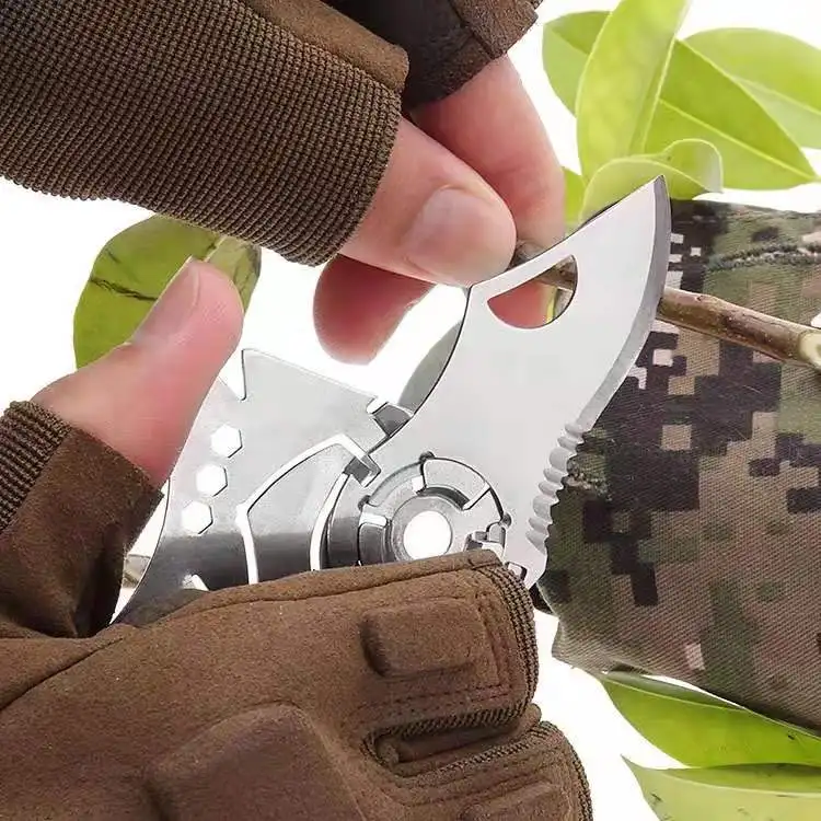 Новый многофункциональный нож с волчьей головкой инструмент для карт кошелек из
