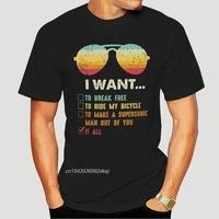 i want to break free to ride my bicycle i want it all men t shirt s 6xl black 1048a