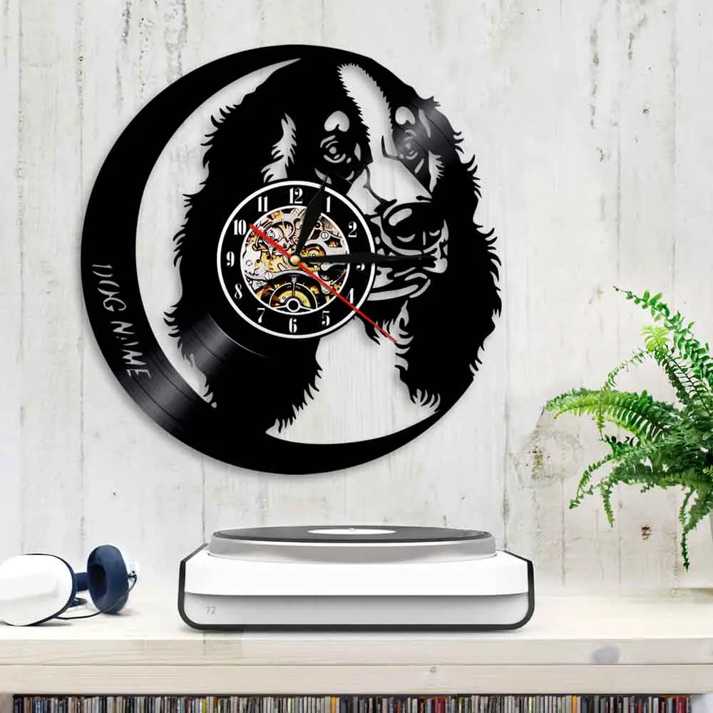 Настенные часы с надписью Labrabor на заказ виниловые настенные украшения