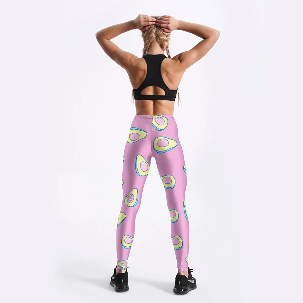 

womens casual Leggings egg digital printing slim seamless pant