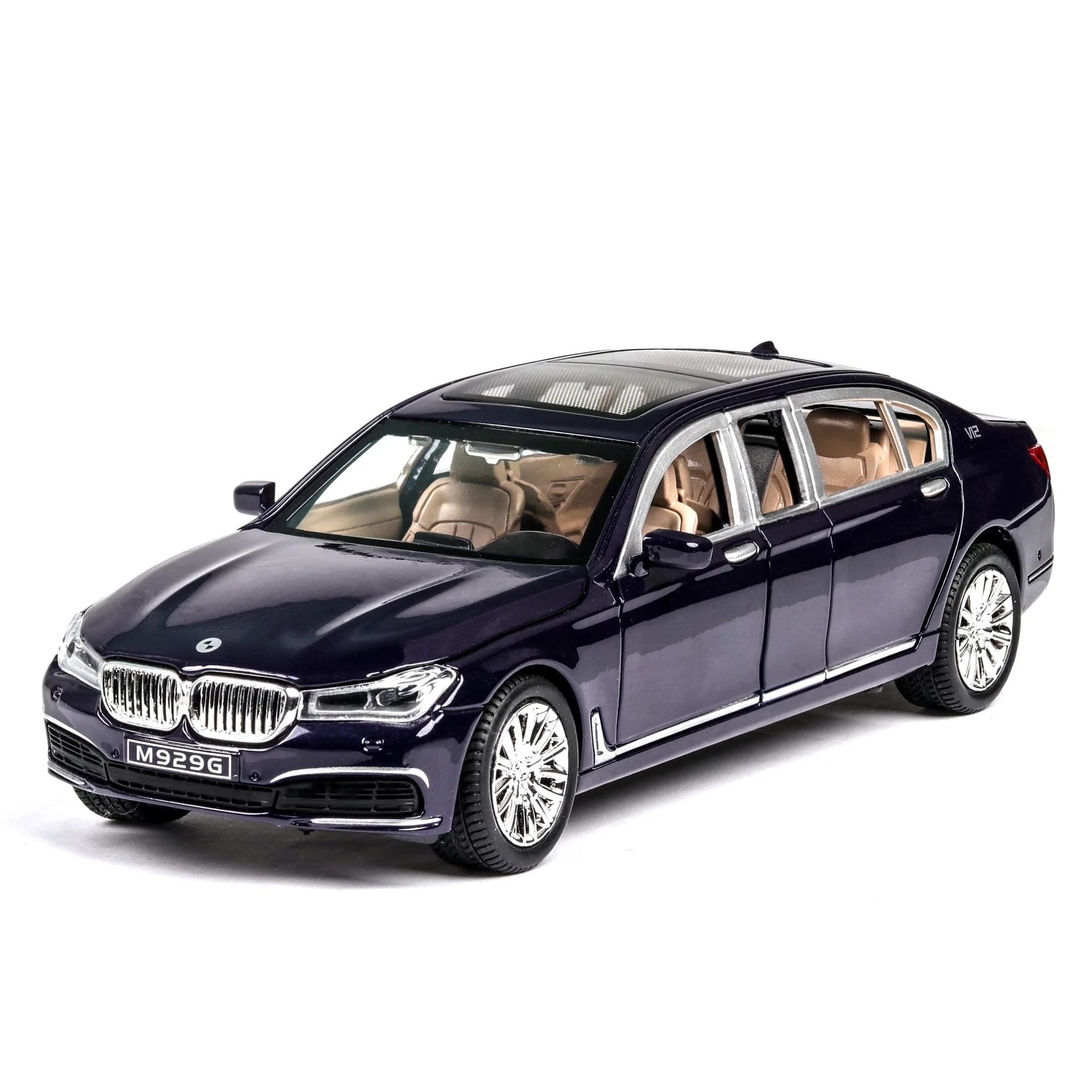 1:24 модель автомобиля Bm 760 Расширенный сплав игрушка звук и свет дверь
