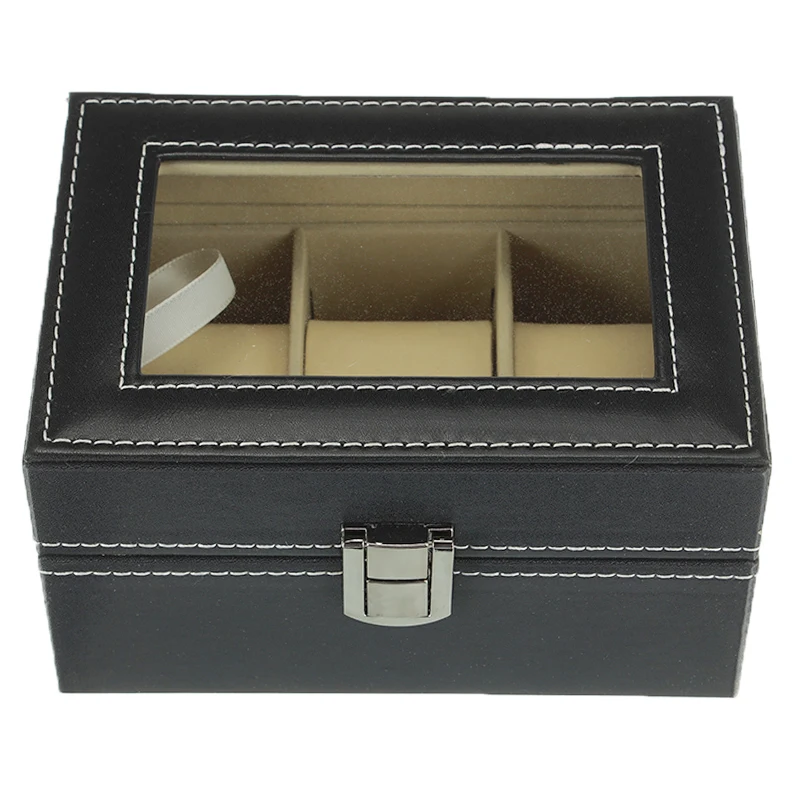 Кожаная Коробка для хранения часов с 2/3/10 отделениями Мужской органайзер