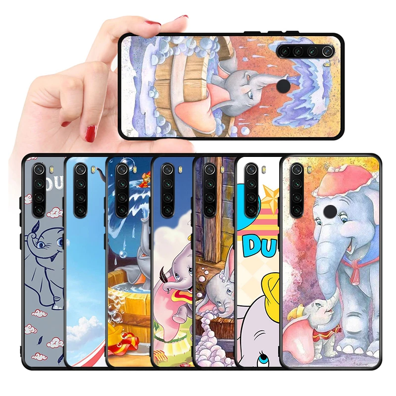 

Circus Dumbo For Xiaomi Redmi Note 10S 10 9 9S 9T 8T 8 7 6 5 Pro Max 5A 4X 4 5G Soft Silicone Black Phone Case