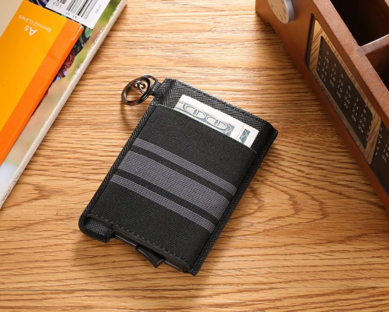Деловой смарт-кошелек из натуральной воловьей кожи, RFID держатель для карт, тонкий Противоугонный защитный ID держатель, алюминиевая коробка, чехол для карт