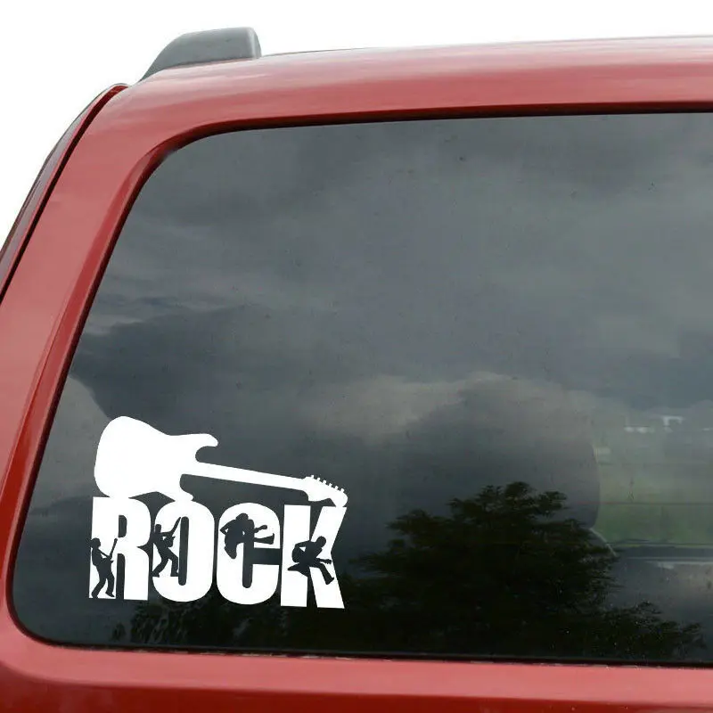 Рок-гитара для Авто/окна виниловая наклейка Наклейки Декор CT040 | Автомобили и