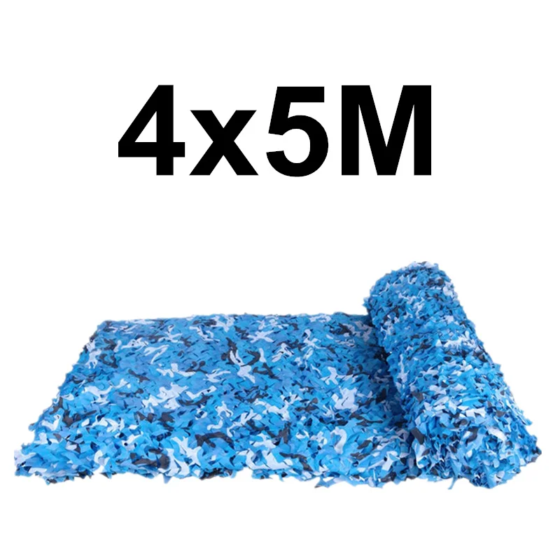 Blue WELEAD 4x5 м усиленная камуфляжная сетка Военная белая 4x5 5x4 4*5 м 5*4 м беседка камуфляжная плетеная сеть Маскировочная тени скрытый сад - Цвет: Blue