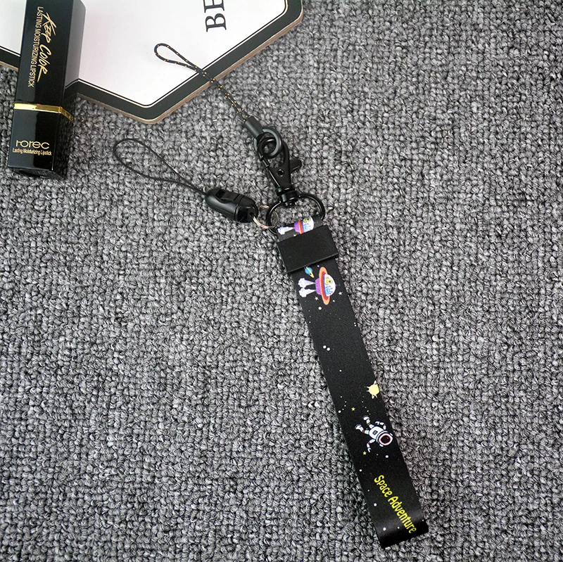 Галстук-ремень веревка ремешок телефон-чехол usb-значок-подставка Id-Card мобильный телефон DIY тренажерный зал ключ запястье анти-потеря Мода Свежие Листья - Цвет: Wrist-Straps