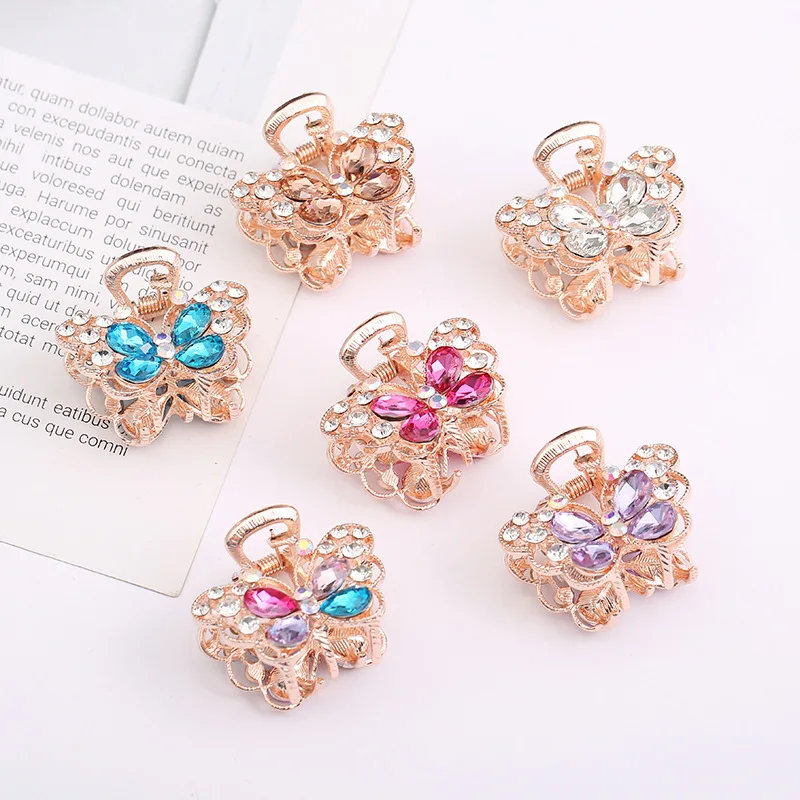 

Hair Claw Clip Clamp For Women Girl Rhinestone Crystal Acrylic Heart Korean Handmade Fashion Head Accessories Mujer Wholesale