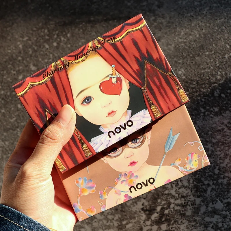 NOVO 8 оттенков матовые натуральные тени для век Палитра красота глазурованные