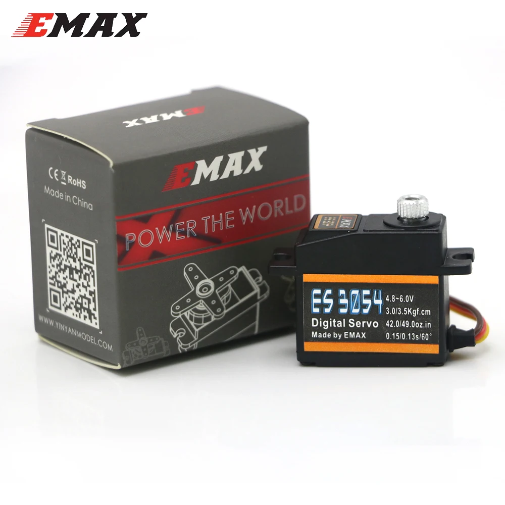 EMAX ES3054 4 8 6 0 V 17g металлический Шестерни цифровой совместим с Futaba JR для RC FPV Самолет