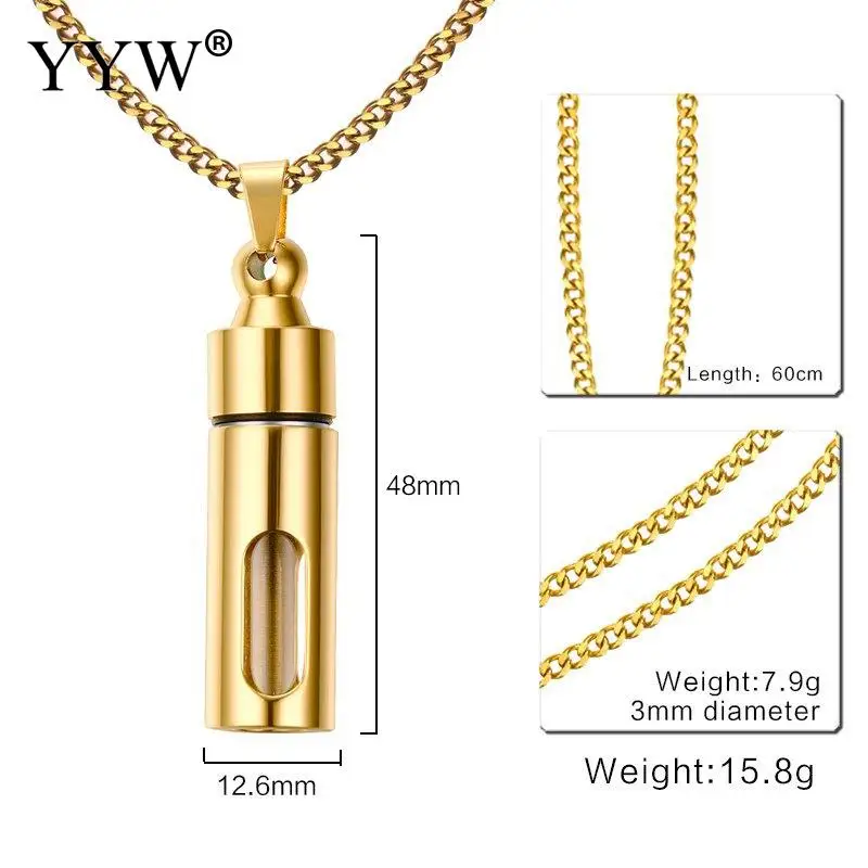 

Stainless Steel Sweater Necklace Could Be Filled With Liquid Curb Statement Necklace Chrismas Present Gold Long Necklace 2020