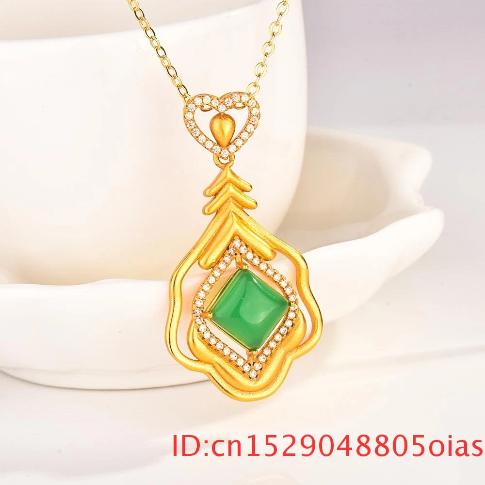 Натуральный нефритовый кулон ожерелье подарки Ювелирные изделия халцедон