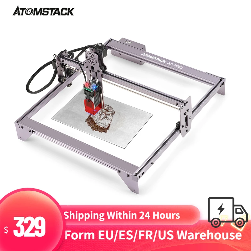 

ATOMSTACK A5Pro 40W Laser Engraver CNC Laser Engraving Cutting Machine 410x400 Spot Compression Eye Protection Fixed-Focus Laser