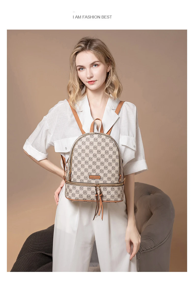 MARRY KORS кожаный женский рюкзак MK школьные сумки для девочек-подростков стильный студенческий рюкзак женский рюкзак Mochilas Feminina